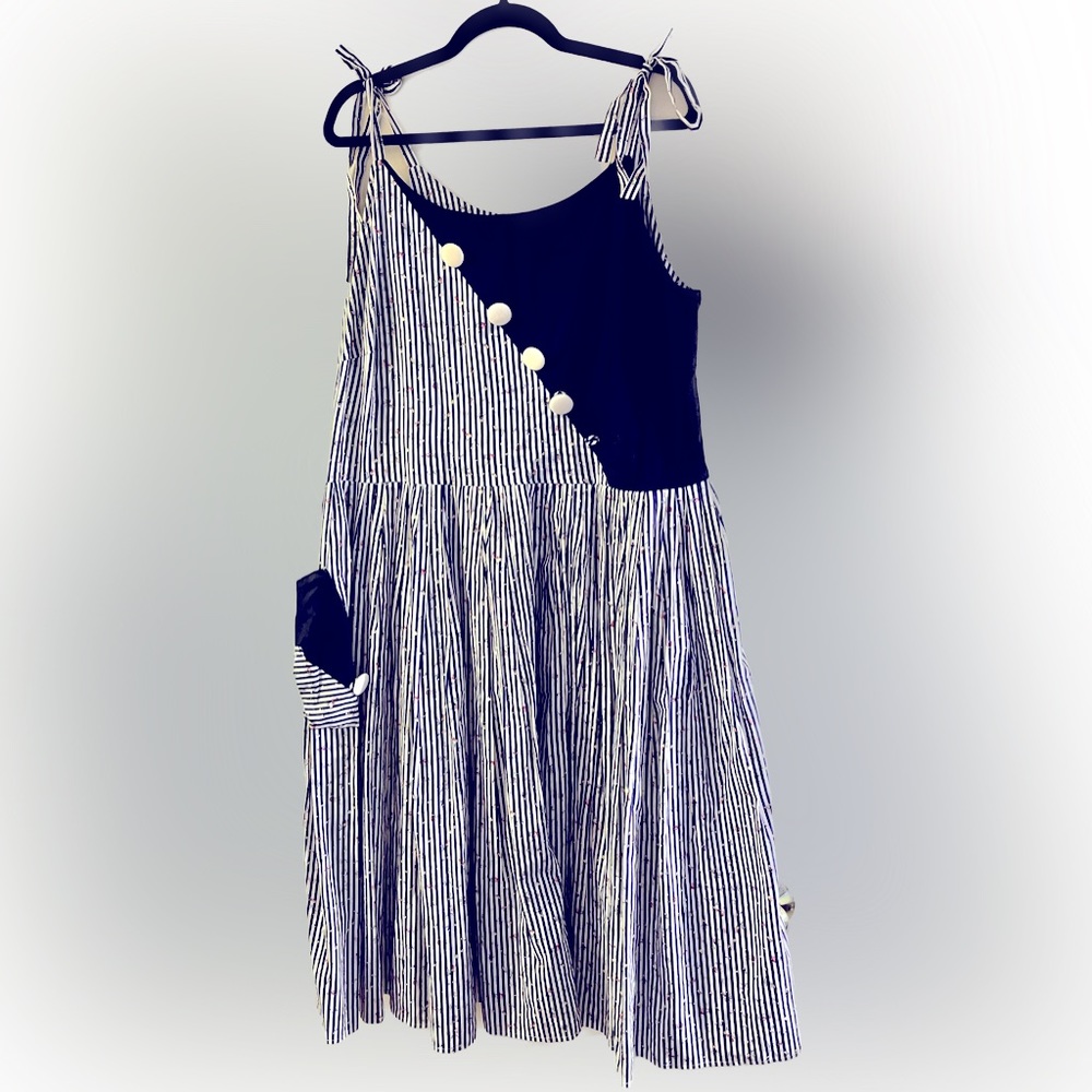 Unique Vintage Hamilton Swing Dress in Navy Size XL